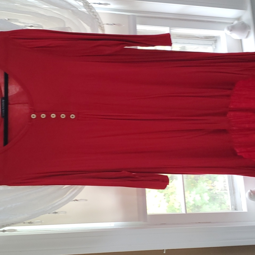 Tunic length top short long hem
